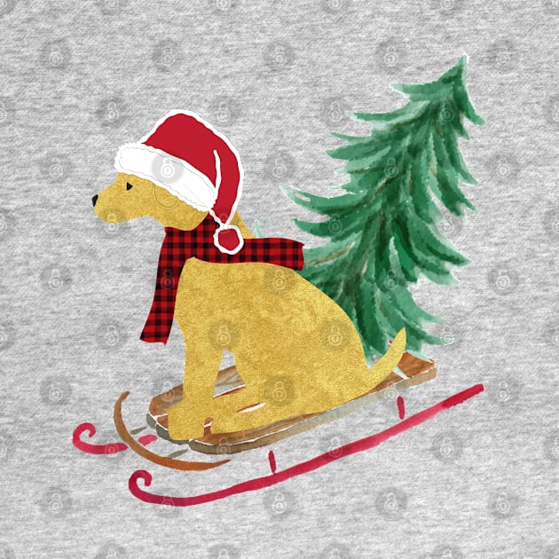 Golden Retriever Christmas Sled by EMR_Designs